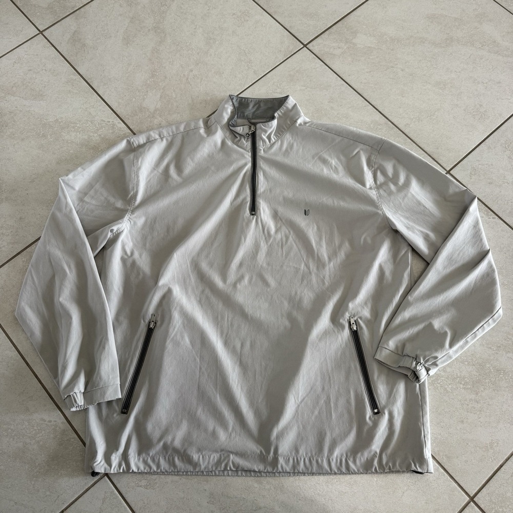 Linksoul Pullover Mens XL Gray 1/4 Zip Lightweight Performance Windbreaker Golf